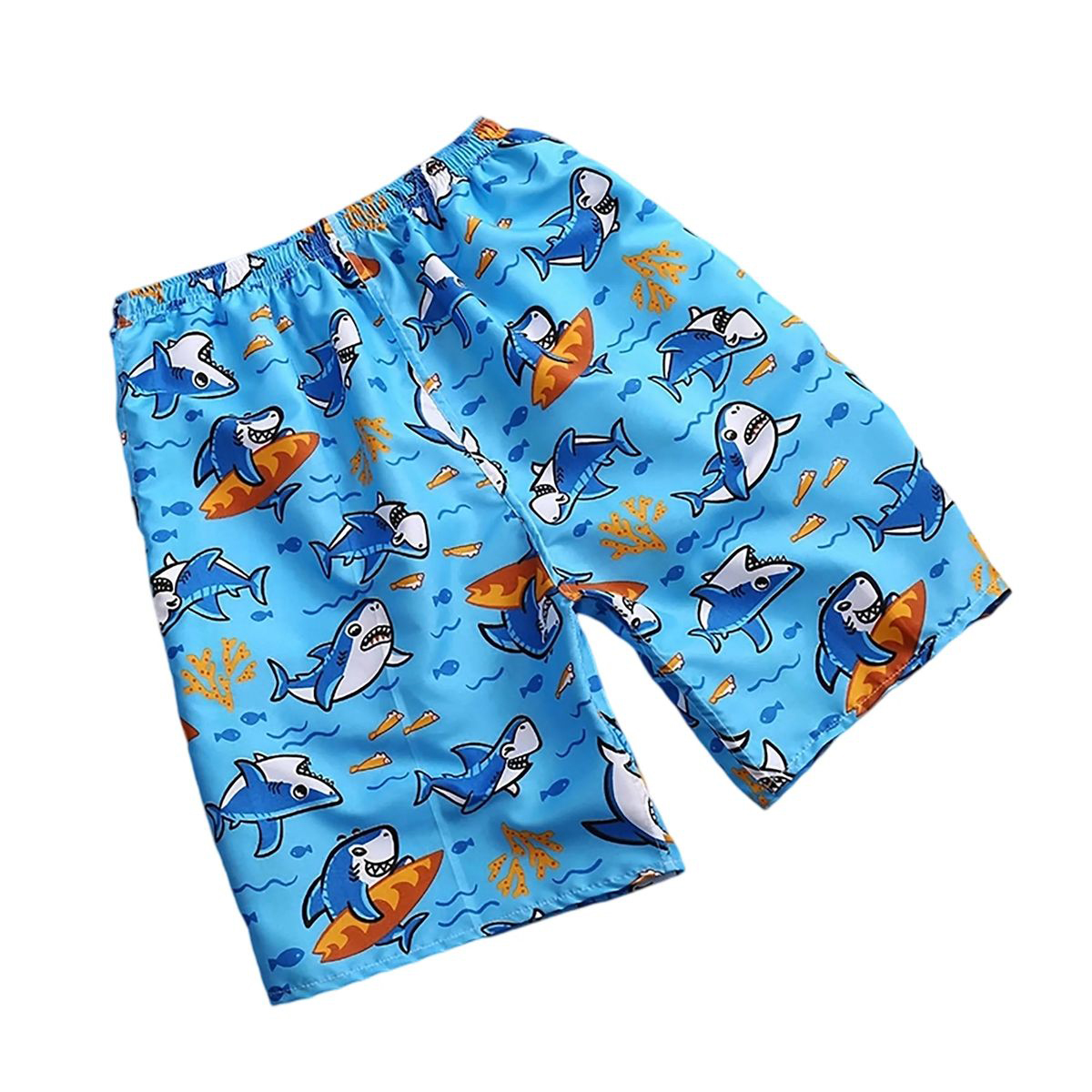 Polyester Beach Shorts with Adjustable Drawstring Waist 25