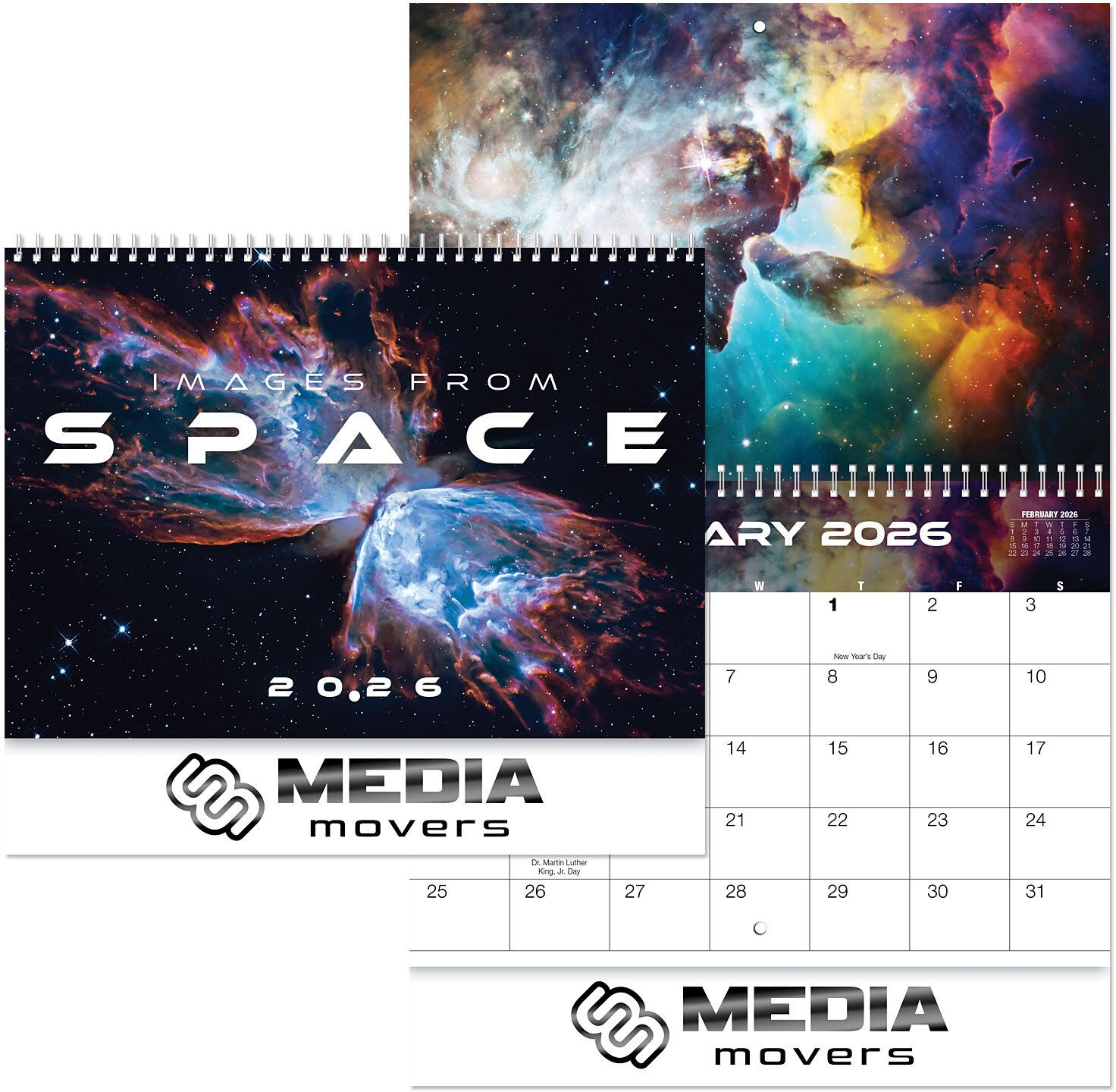 LUXE IMAGES FROM SPACE SPIRAL WALL CALENDAR 15