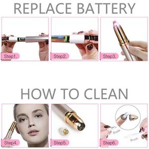 Precision Electric Eyebrow Trimmer Painless Facial Hair Remover 6