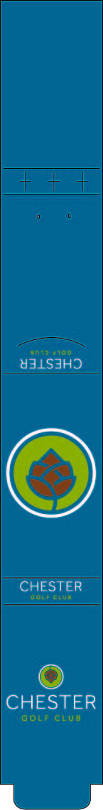 Golf Tee Matchbook w/Three 3 1/4" Tees & 2 Ball Markers Full Bleed