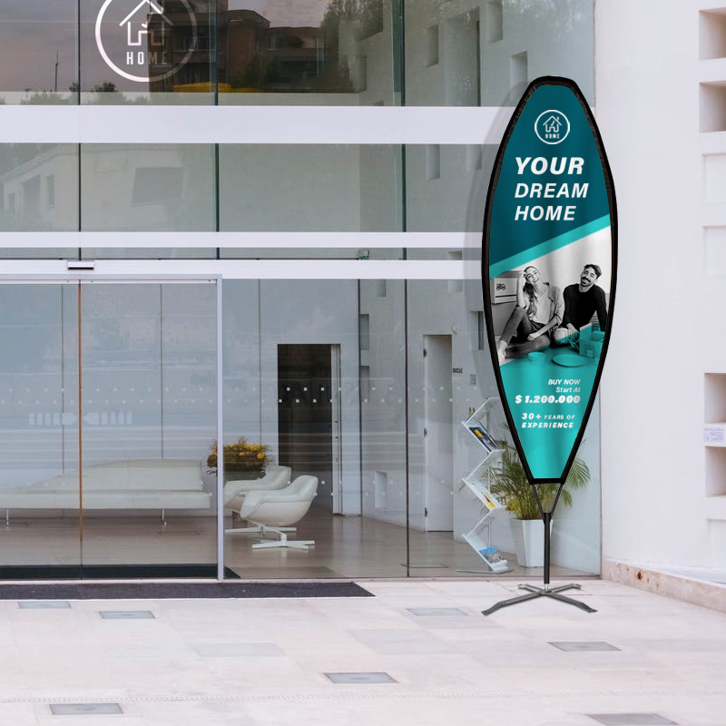 Bullet Flag™ - Printed Advertising Surfer Flag Banner, 15' 6