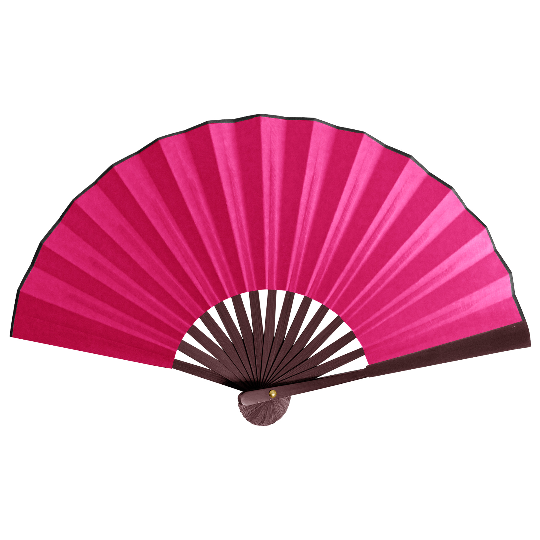 13''L Spun Silk Cloth Bamboo Fan 11