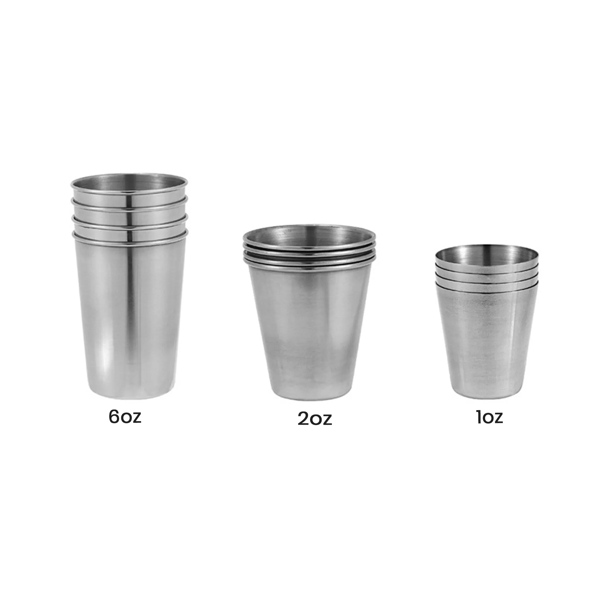 Stainless Steel Wine Glass Set 4
