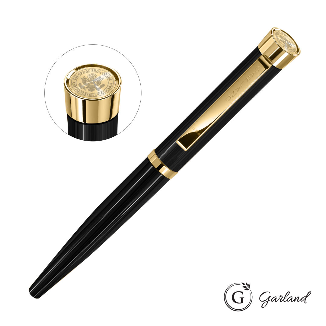 Garland® Executive Color Custom Emblem Rollerball Pen - Gold 1
