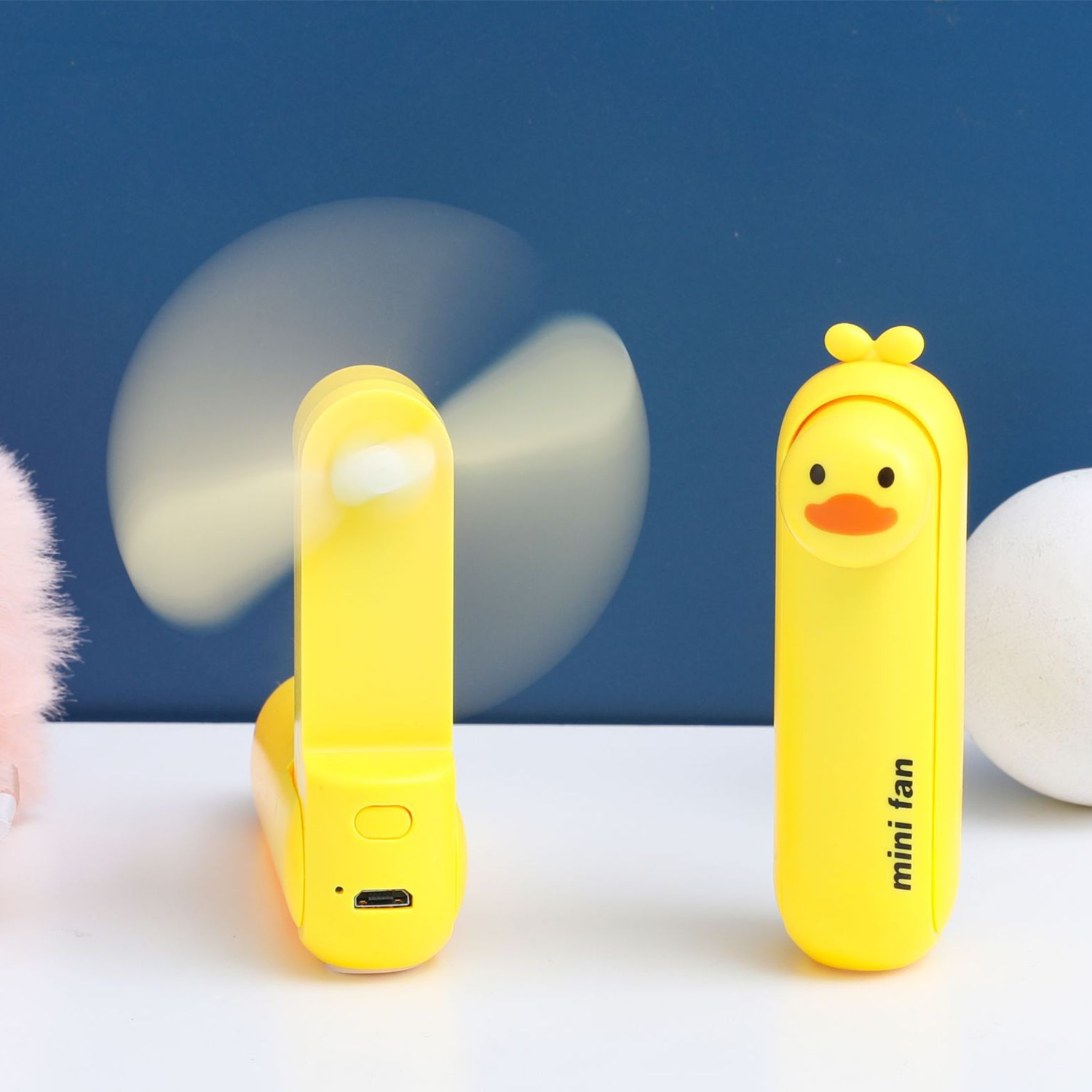 Cute little yellow duck portable fan 6