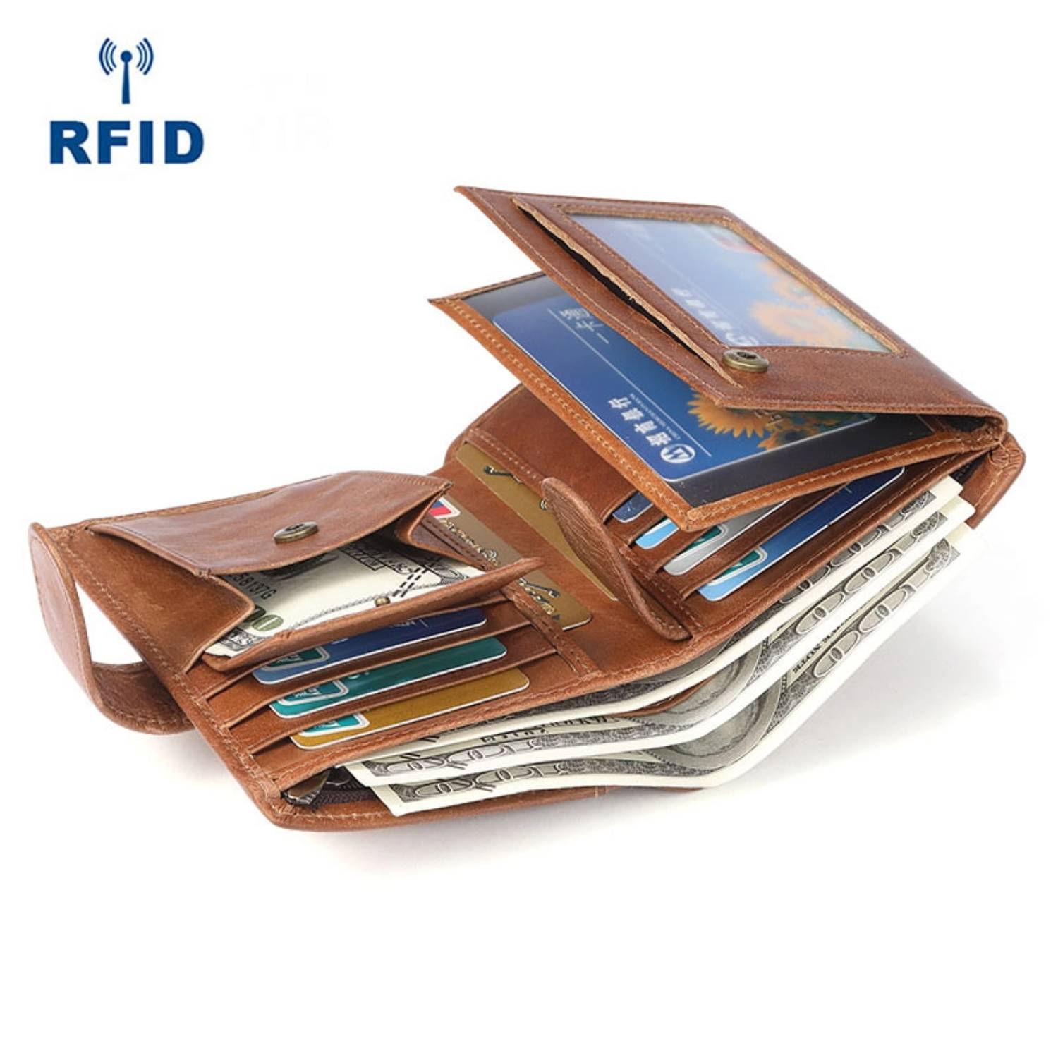 Genuine Leather RFID Wallet 5
