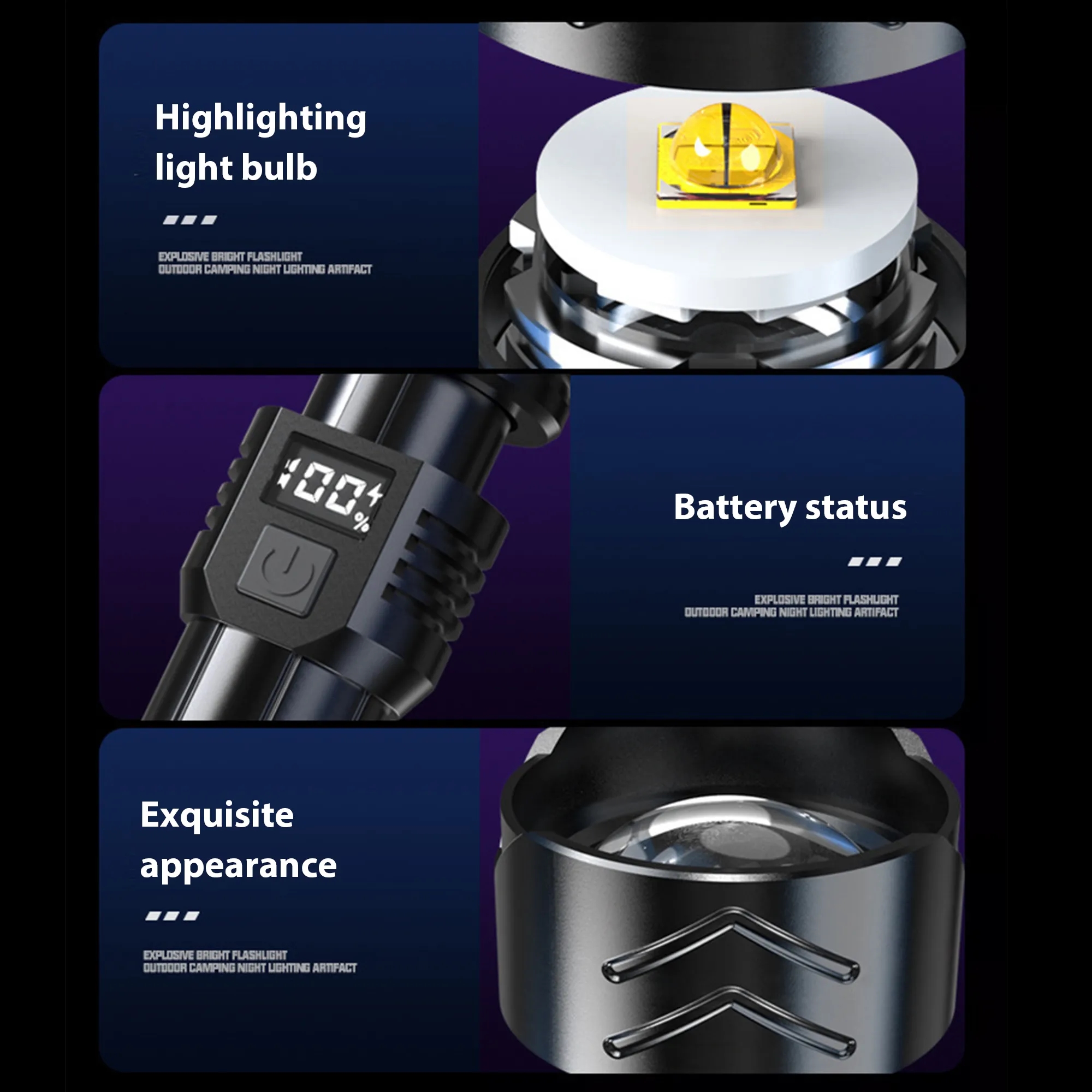 Zoomable LED Flashlight 8