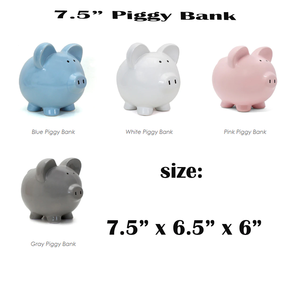7.5" Ceramic Piggy Bank ( Dolomite Ceramic ) 3