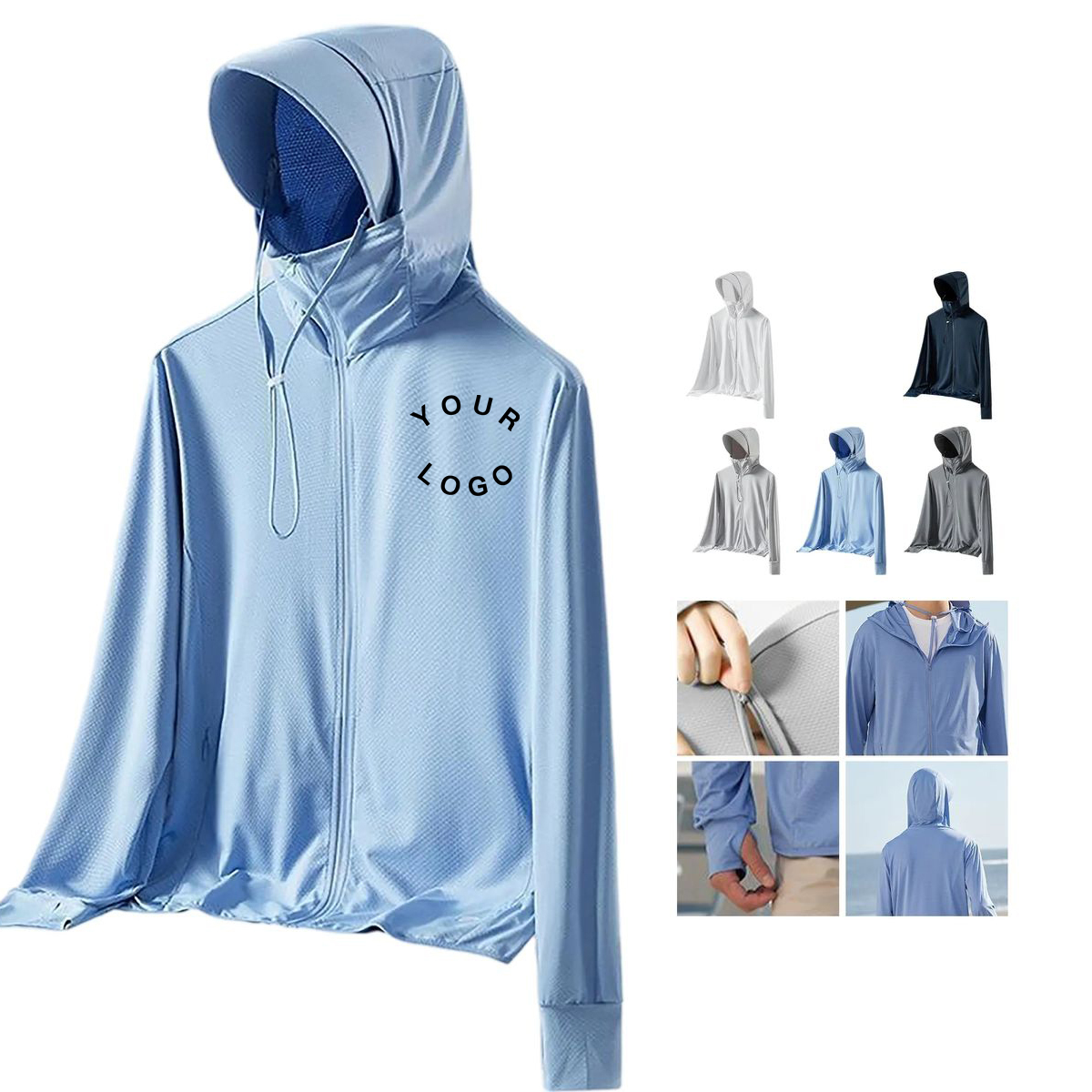Polyester Hooded Jacket with UPF 50 Plus Protection 2