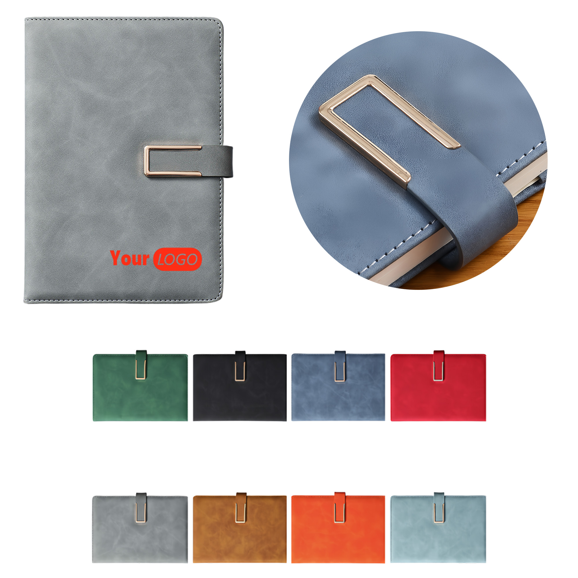 Business Soft Leather Magnetic Closure Notebook 3