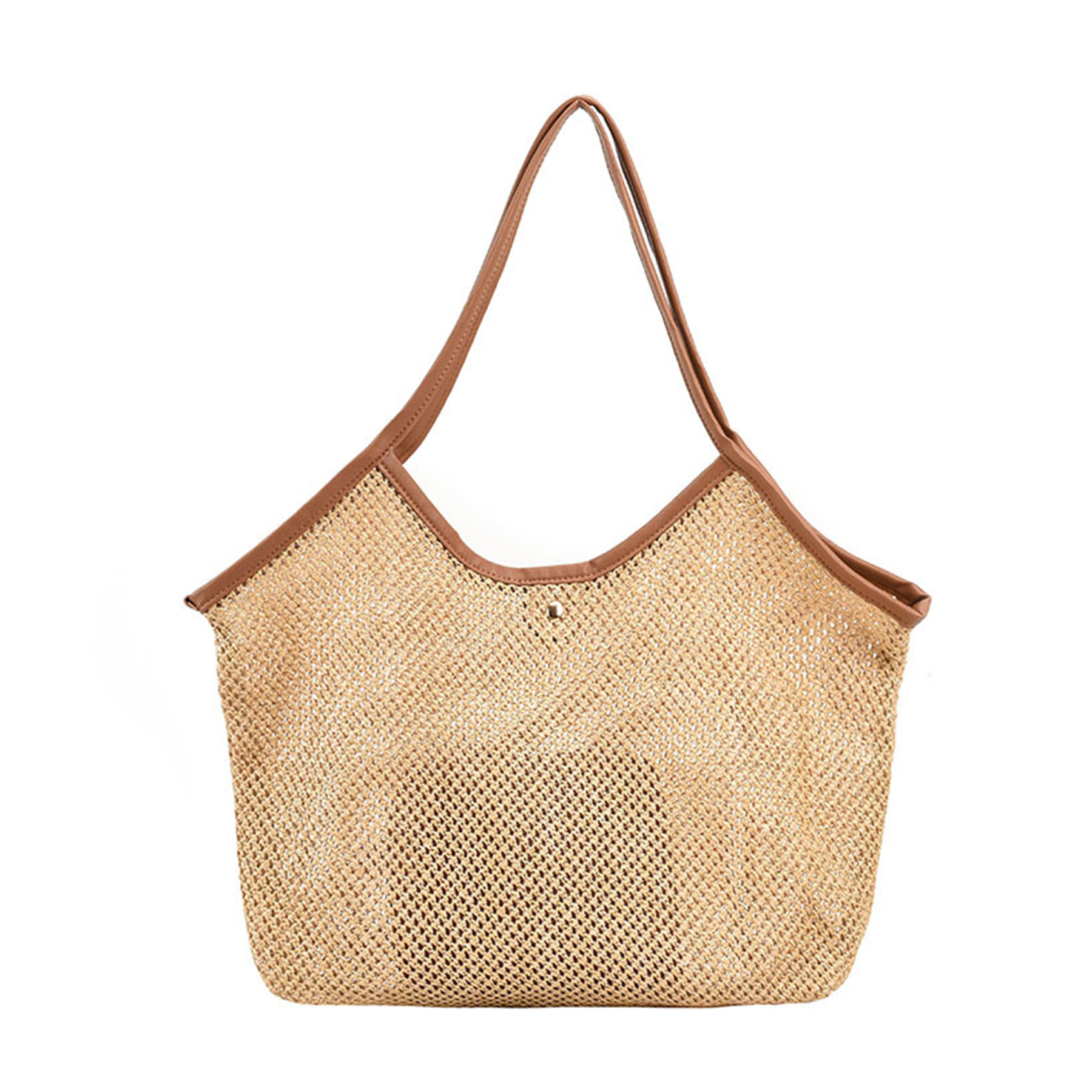 Jute Straw Woven Tote Bag, Handmade Weaving Shoulder Bag 2