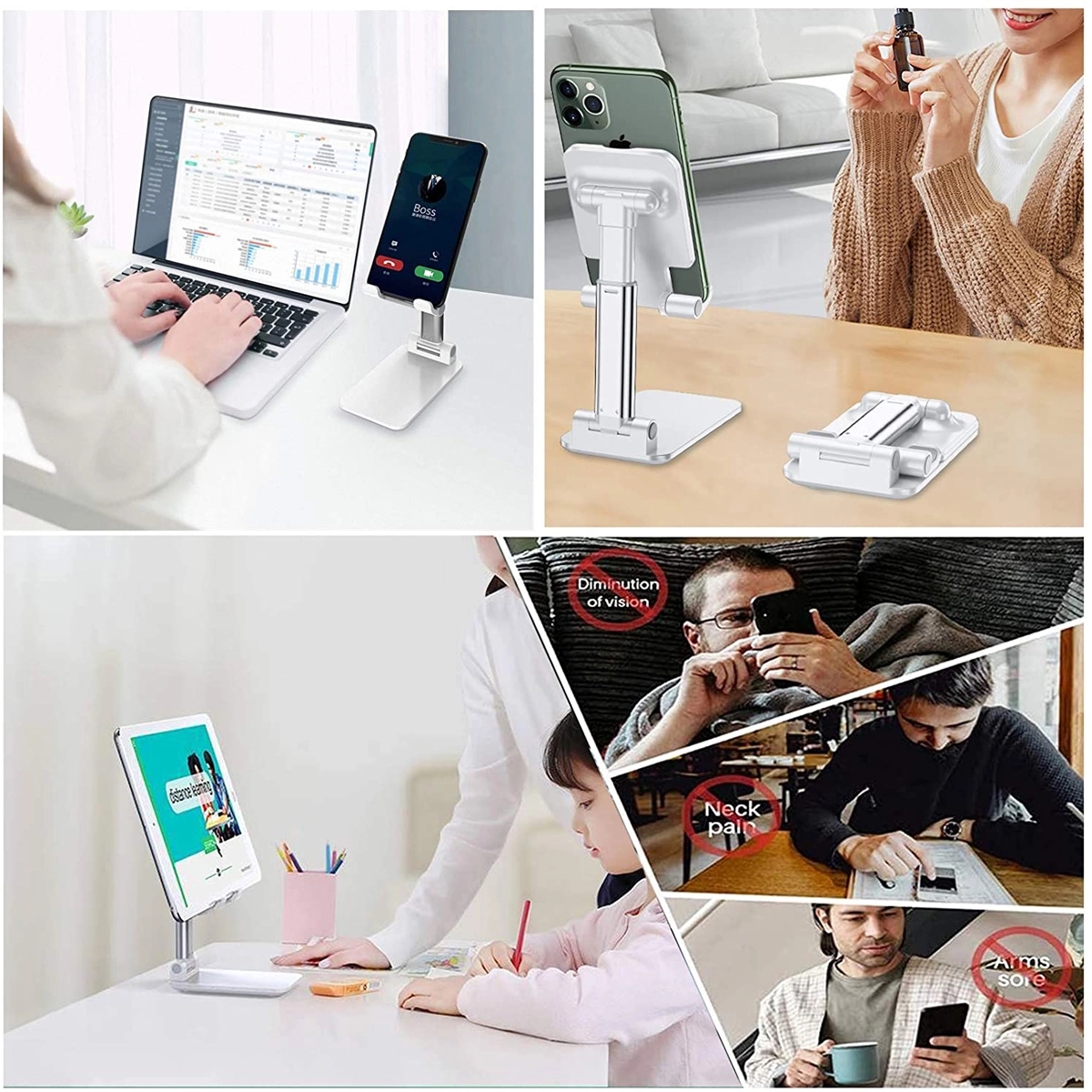 Foldable Phone Holder Tablet Stand for Desk 1