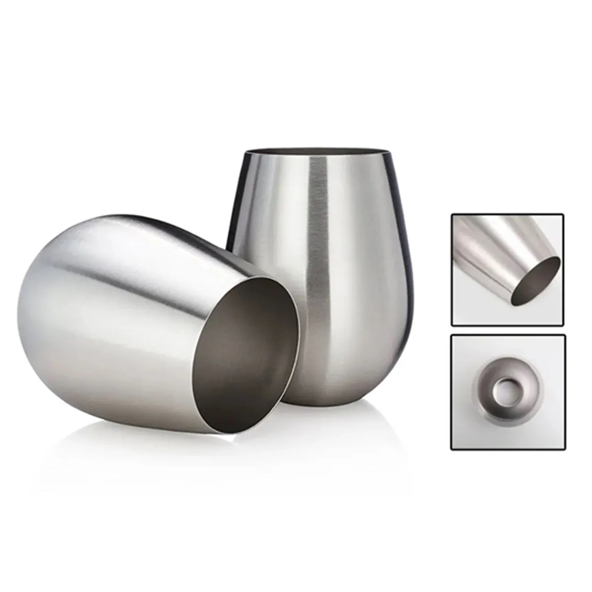 18oz Stainless Steel Home Kitchen Wine Glass Bar Drink Cup 3