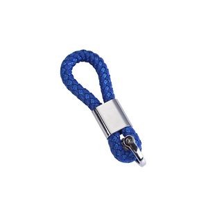 Sophisticated Weaved PU Leather Keychain With Plastic Buckle 25