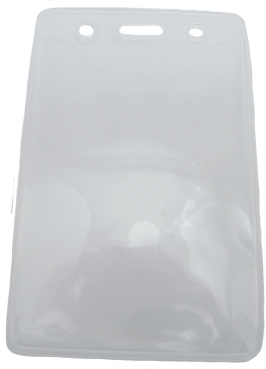 2.55" W x 4.05" H - Vertical PureClear Vinyl Badge Holder (Blank) 2