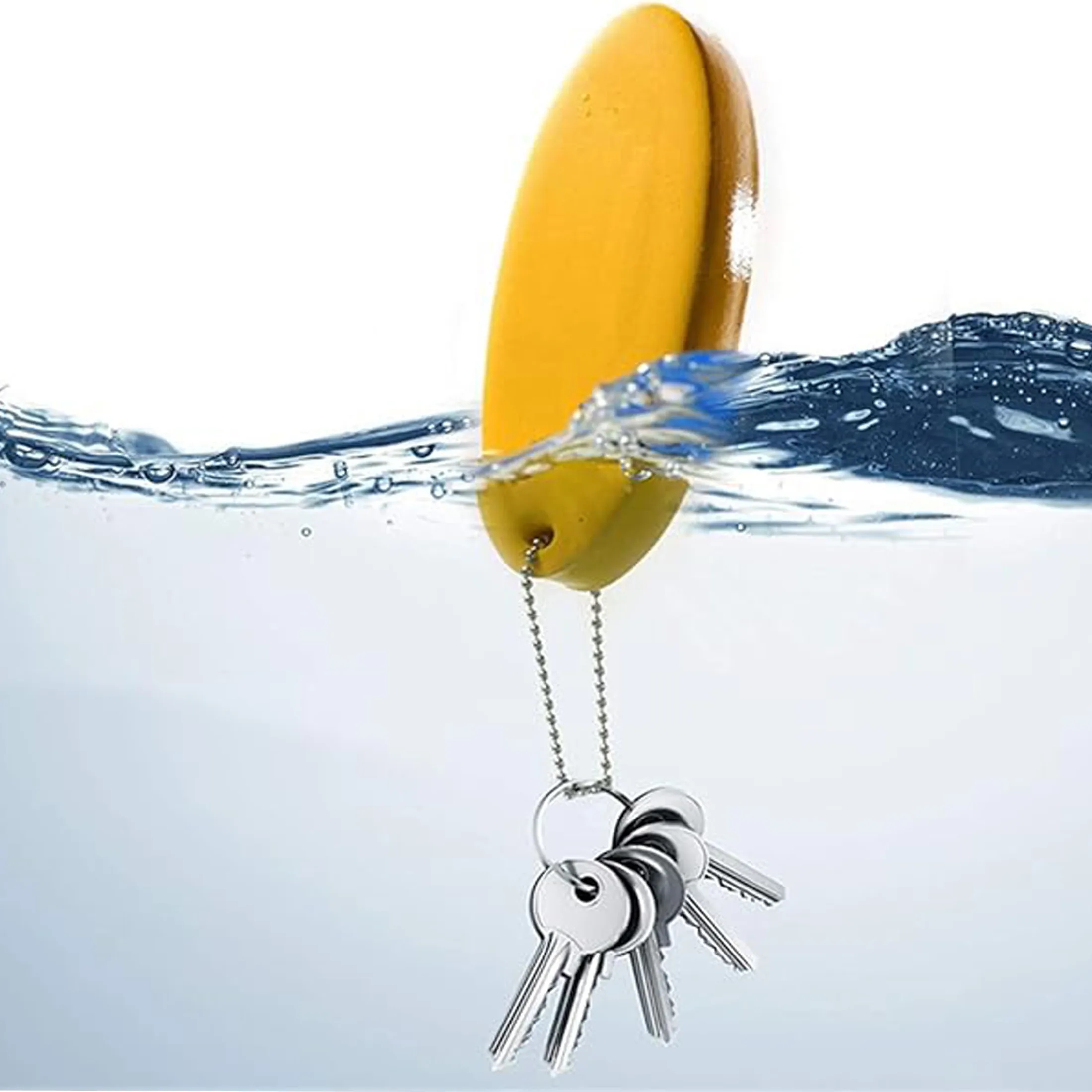 Oval Shaped PU Foam Floating Keychain 3