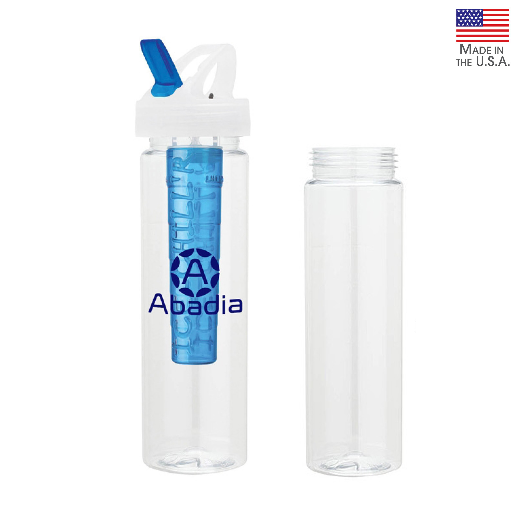 Laguna 32 oz. PET Bottle with Flip Spout & Ice Stick 6