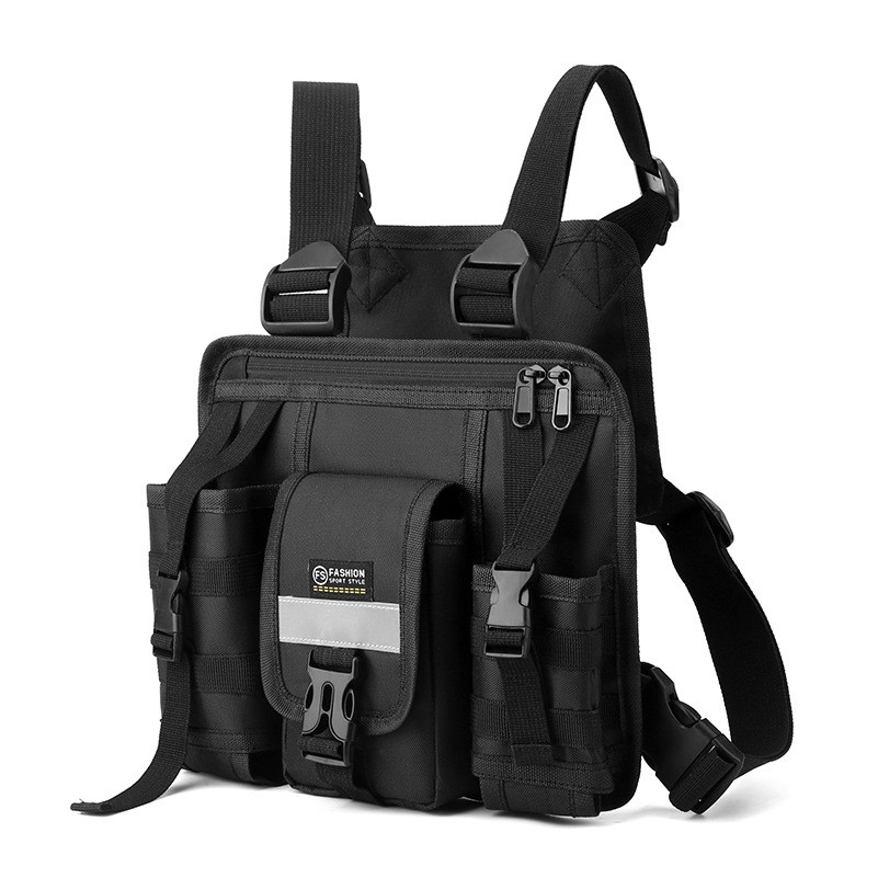Multifunctional Nylon Chest Rig Bag With Reflective Stripe 2