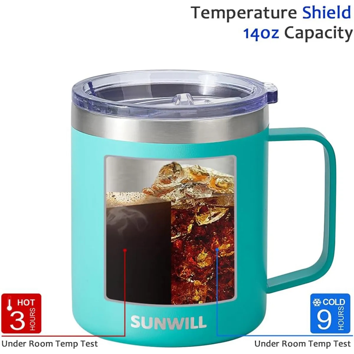 14oz Double Wall Stainless Steel Travel Tumbler Cup with Lid 6