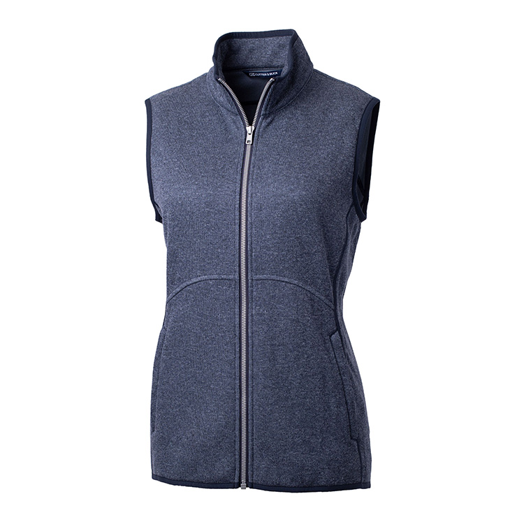 Cutter & Buck Ladies Mainsail Sweater-Knit Full Zip Vest 5