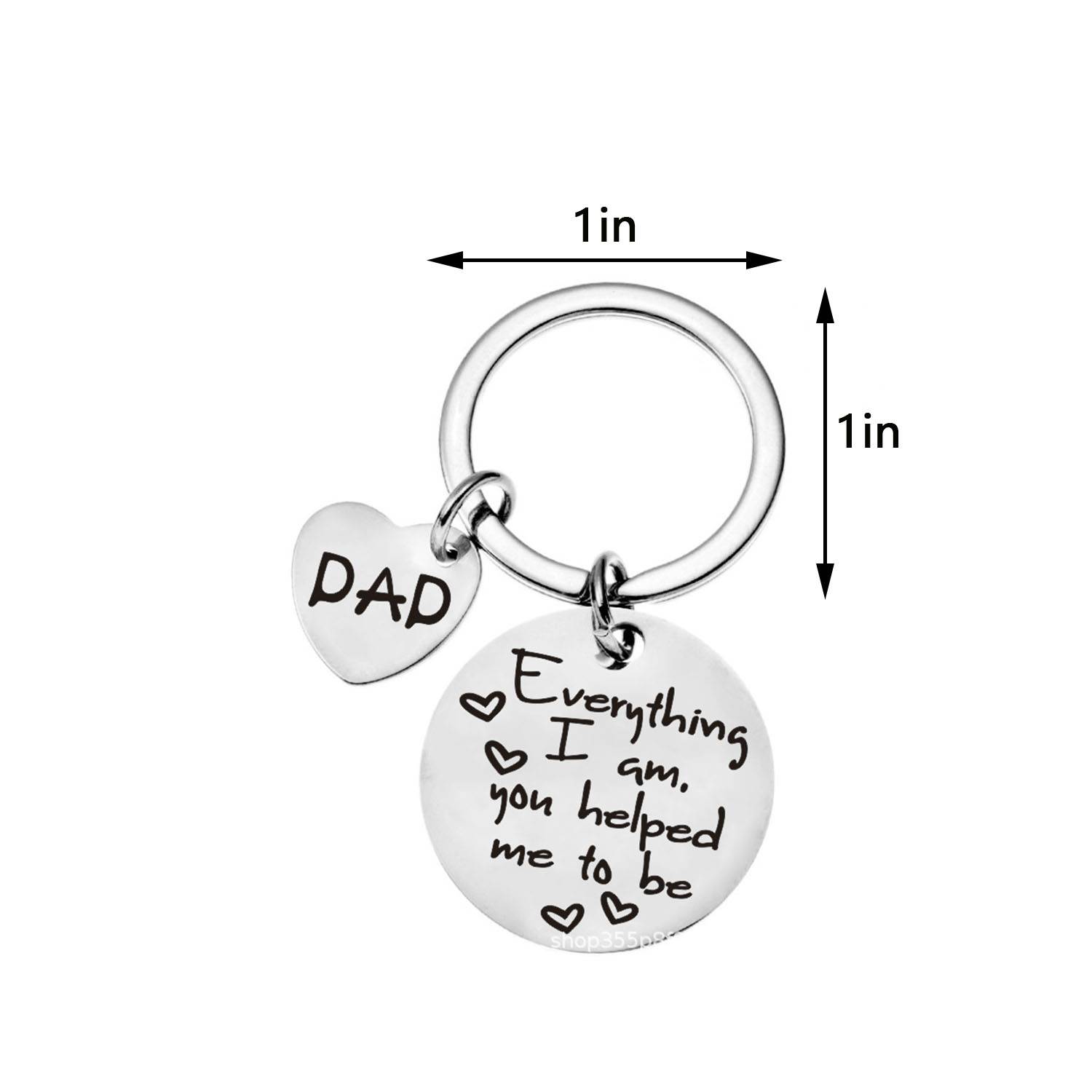 Stainless steel Heartfelt Double-Sided keychain 3