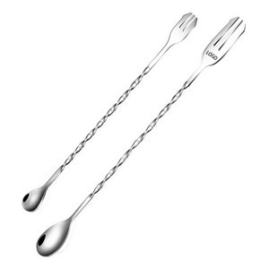 2 In 1 Cocktail Mixing Spoon Fork 7