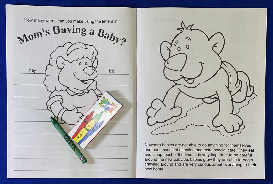 COLORING SET - Mom's Having A Baby Coloring Book Fun Pack 5