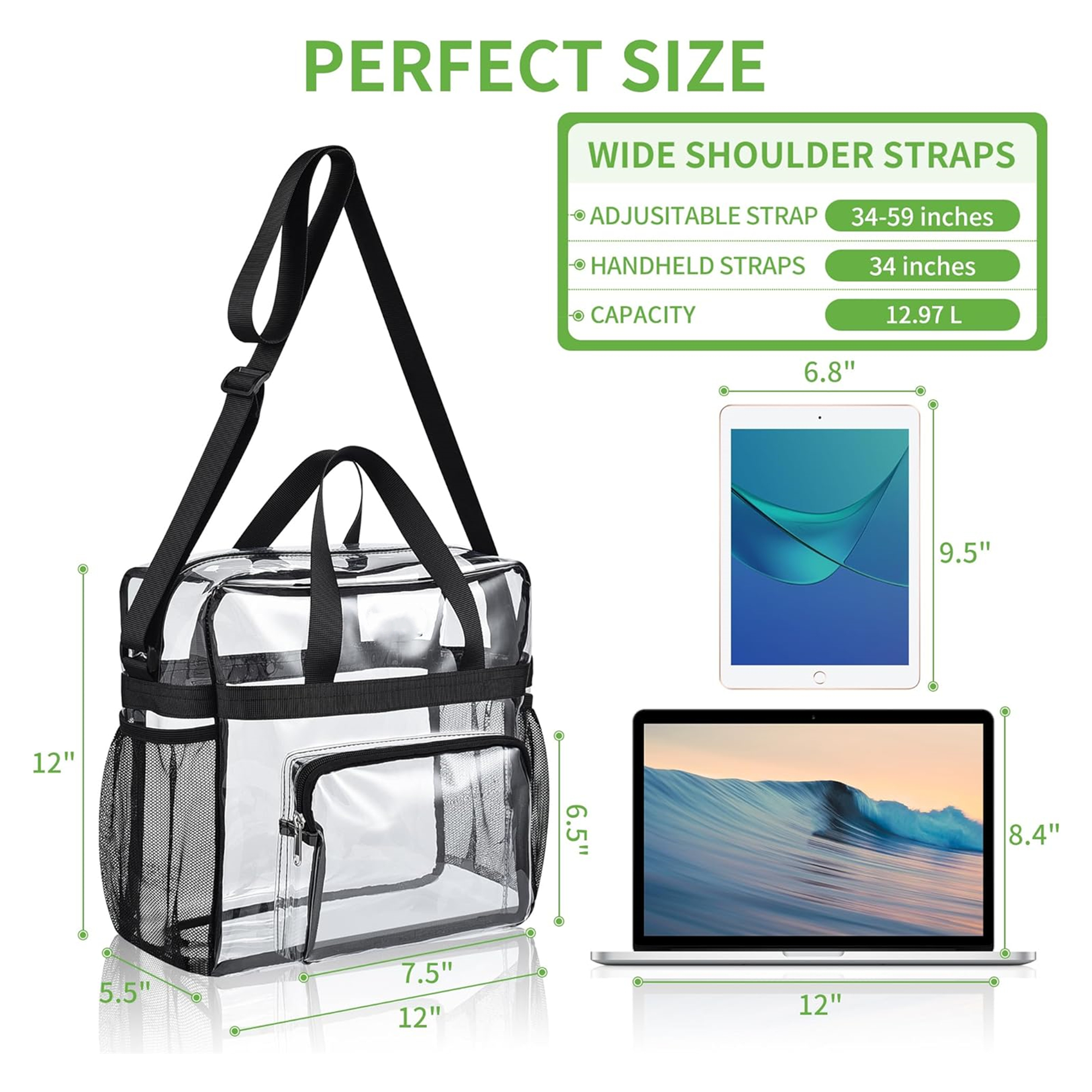 Clear Bag With Reinforced Strap 2