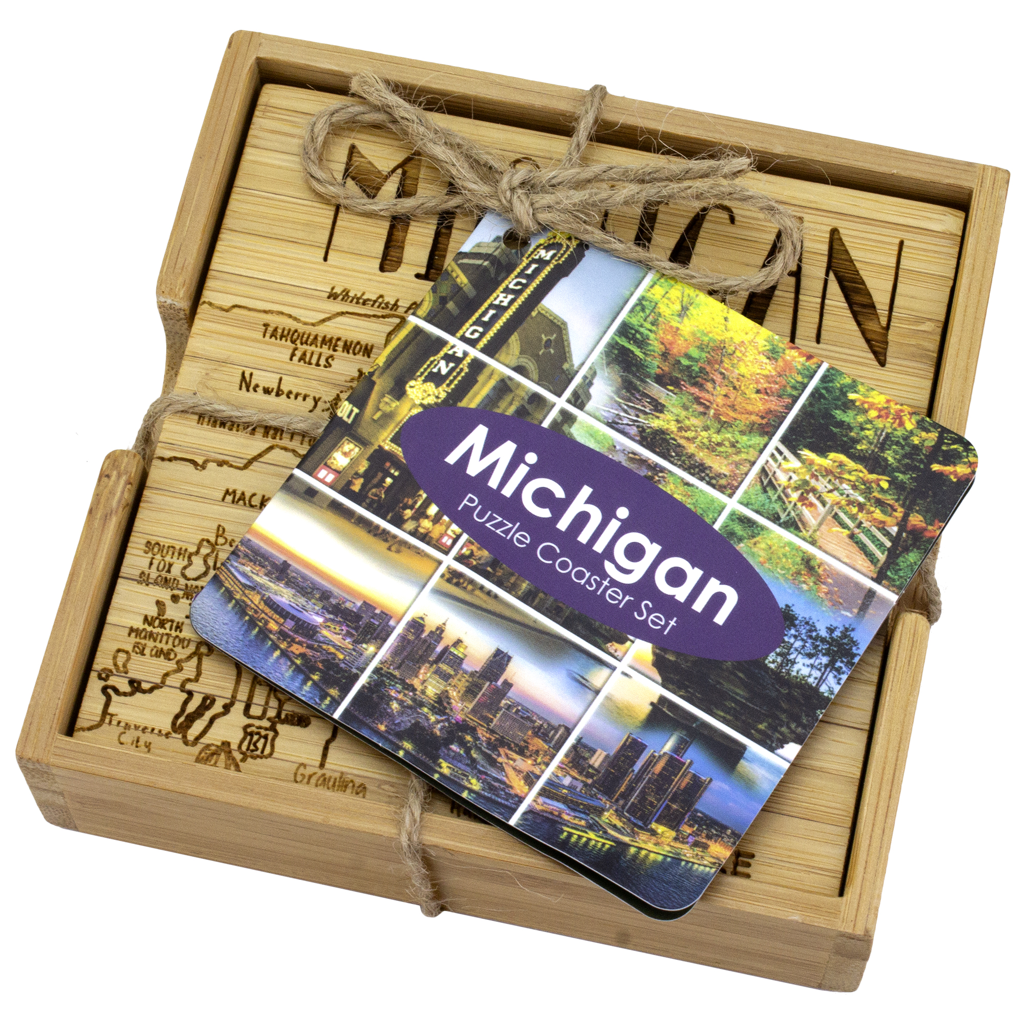 Michigan Puzzle Coaster Set 5