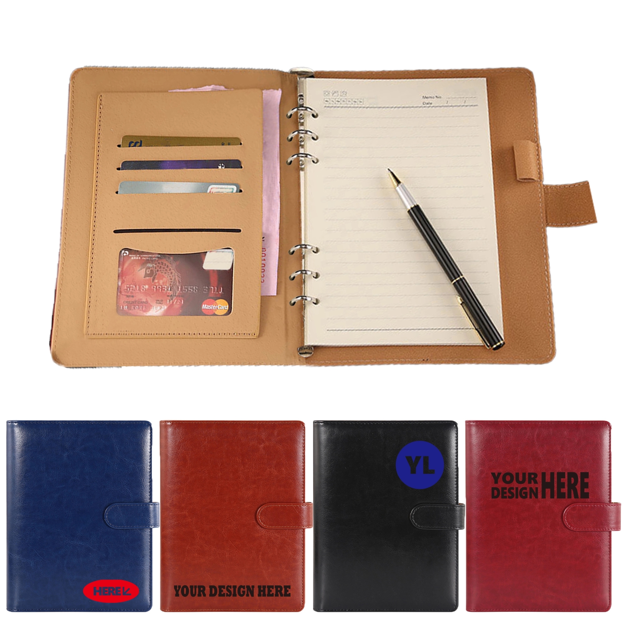 PU Leather A5 Binder Notebook 4