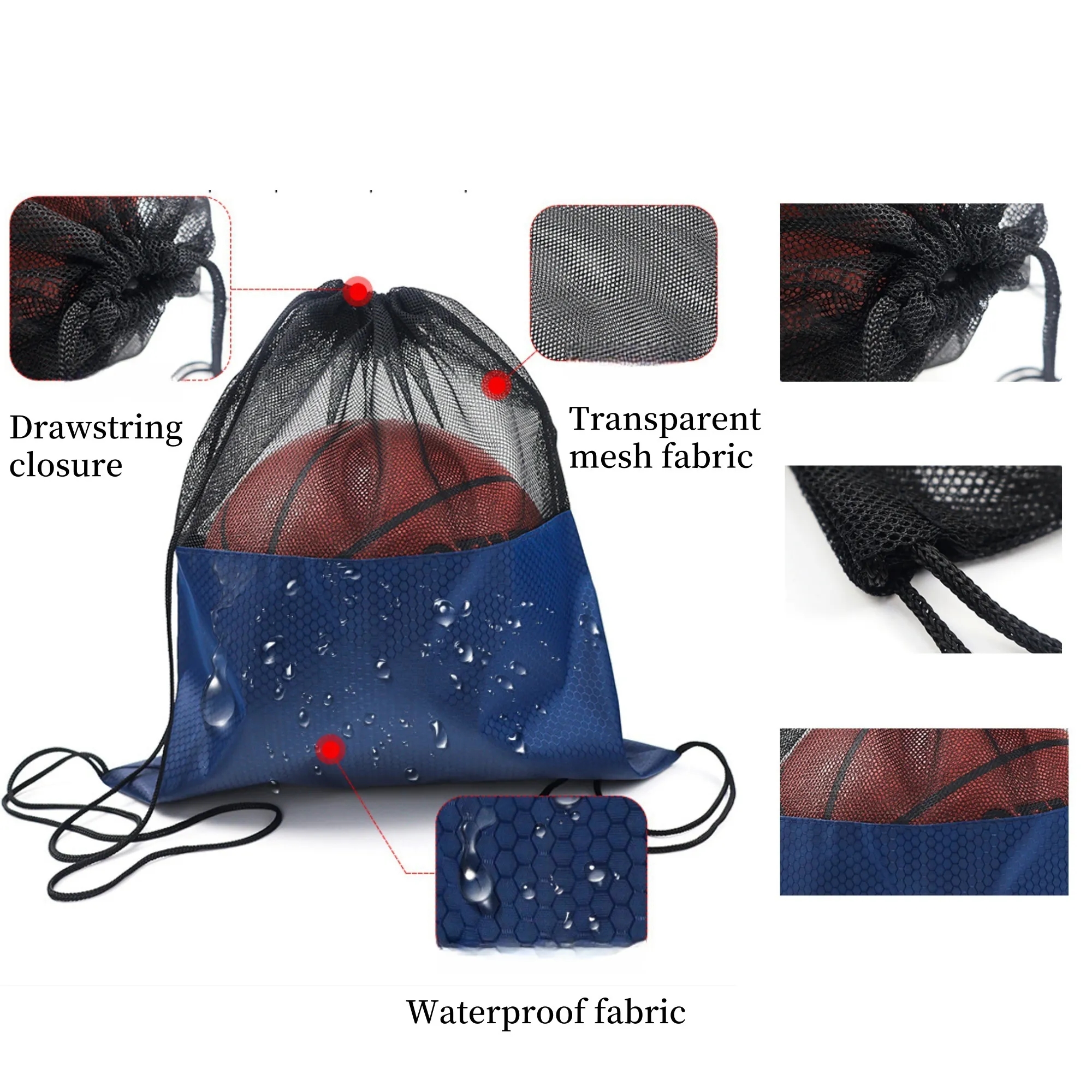 Drawstring Shoulder Bags Hollow-Out Marathon Event 4