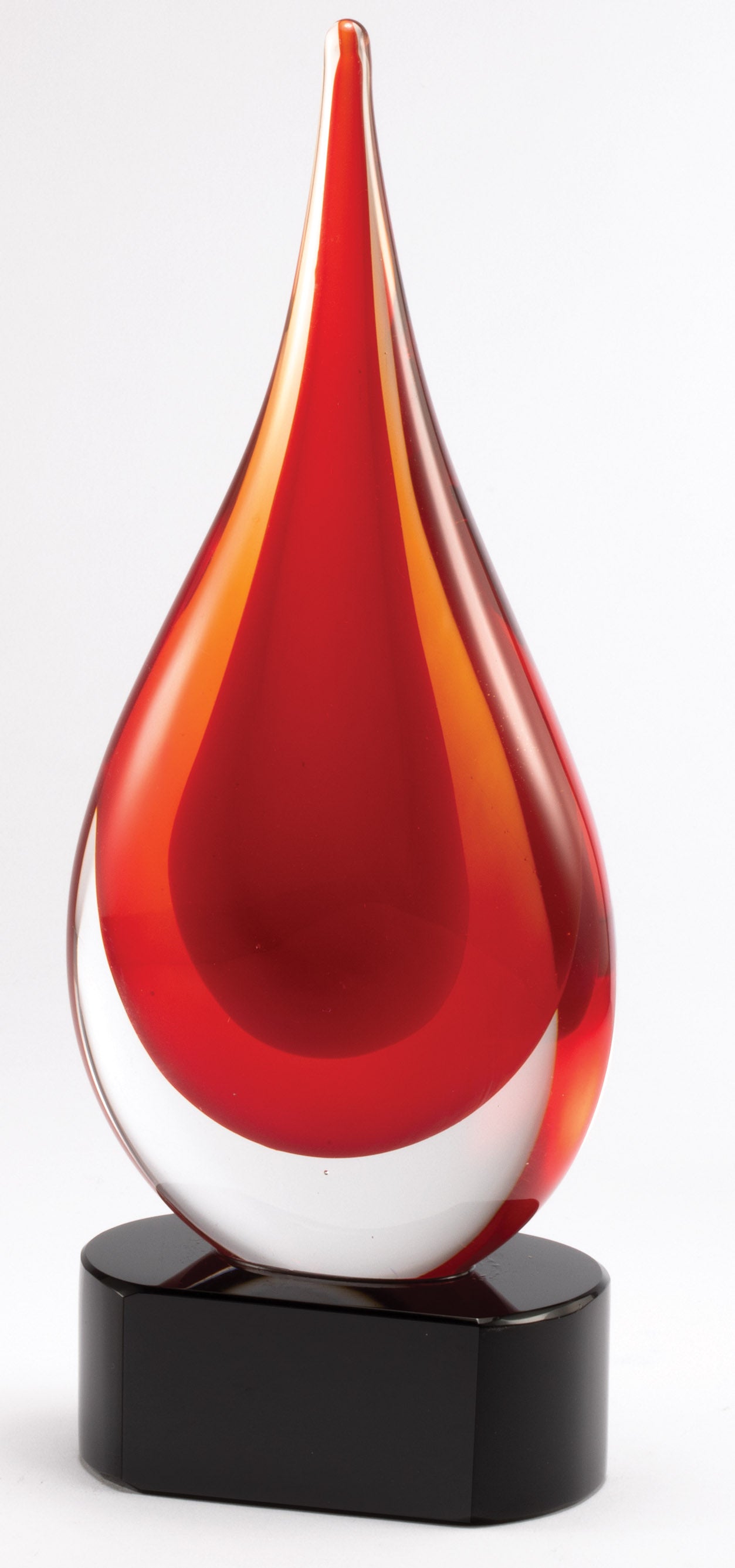 10.25 Red Teardrop Art Glass 1