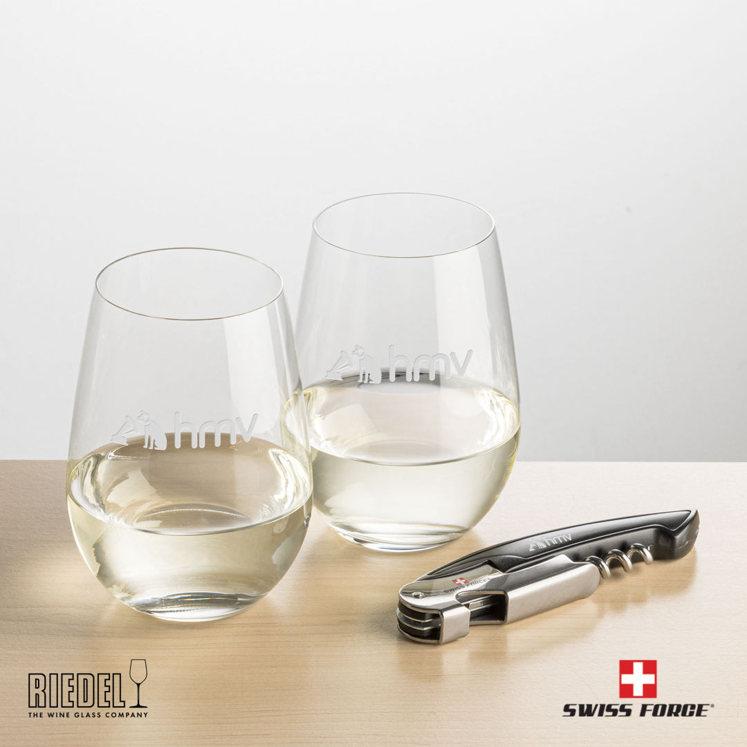 Swiss Force® Opener & RIEDEL Stemless Wine 9