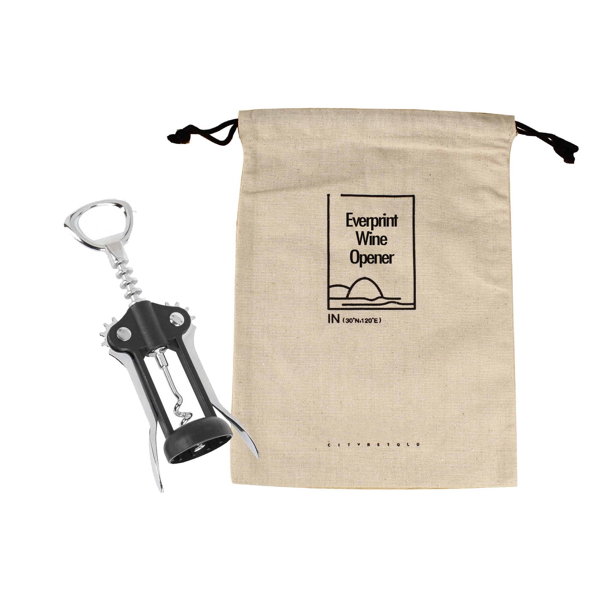 Premium Wing Corkscrew bottle opener with Linen Pouch 6