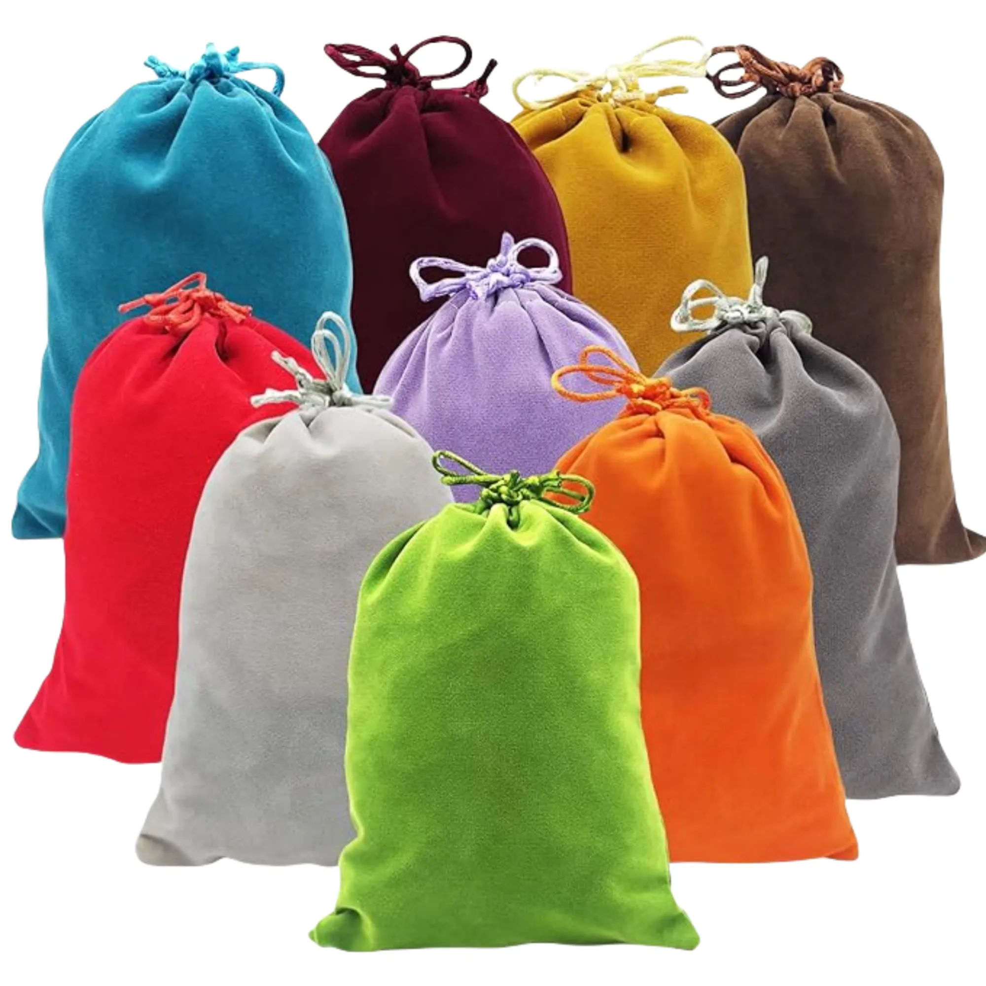 Multi-Purpose Colorful Velvet Gift Bags With Drawstring 4