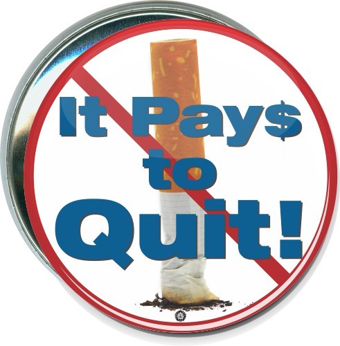 Stop Smoking It pays to quit, Awareness Button 2