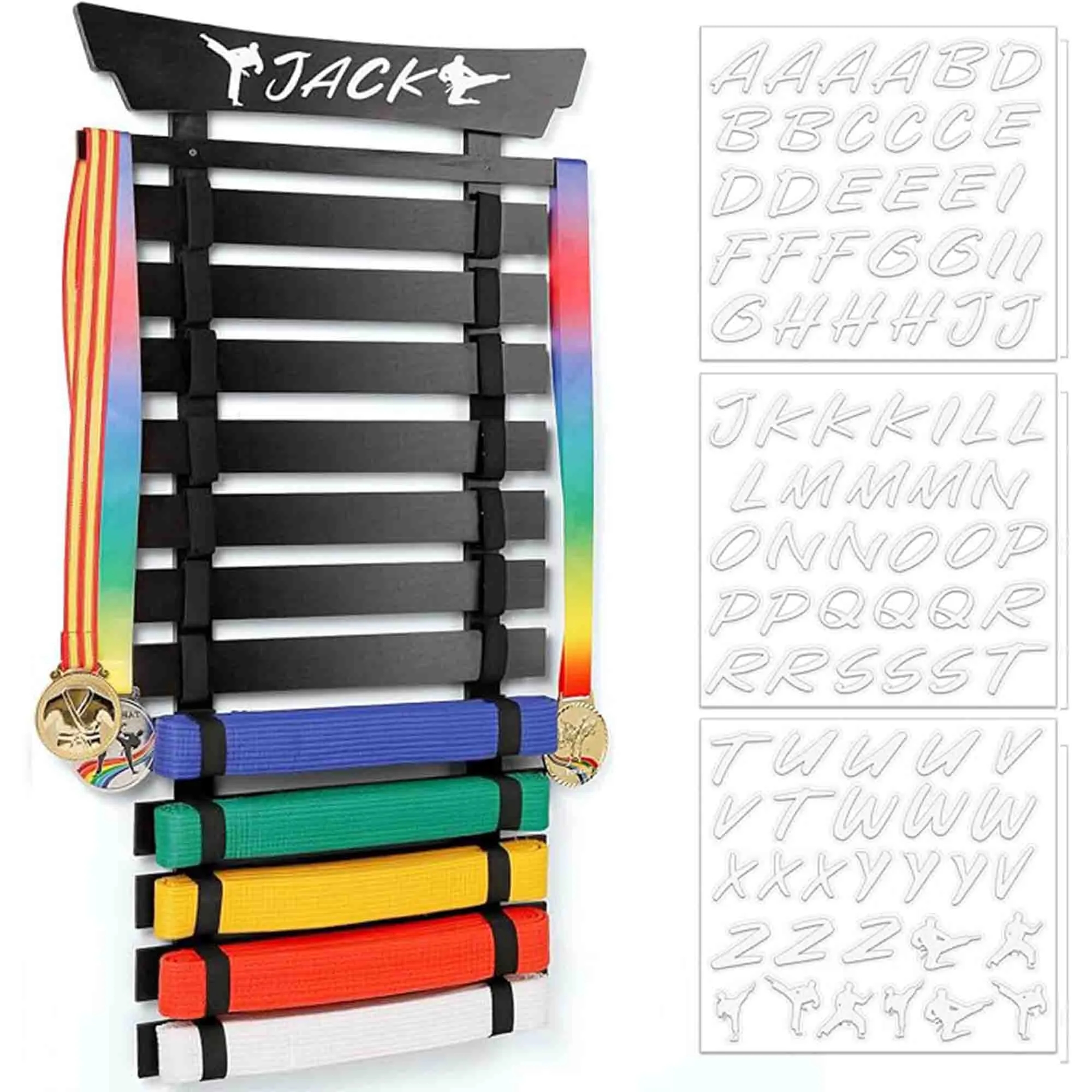 10 Belts Taekwondo Display with Stickers 2