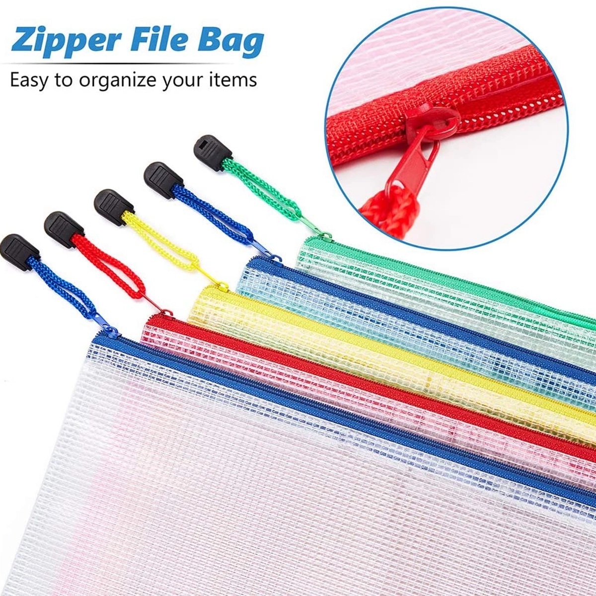 Zippered Water-Resistant PVC Bag Storage Pouch 5