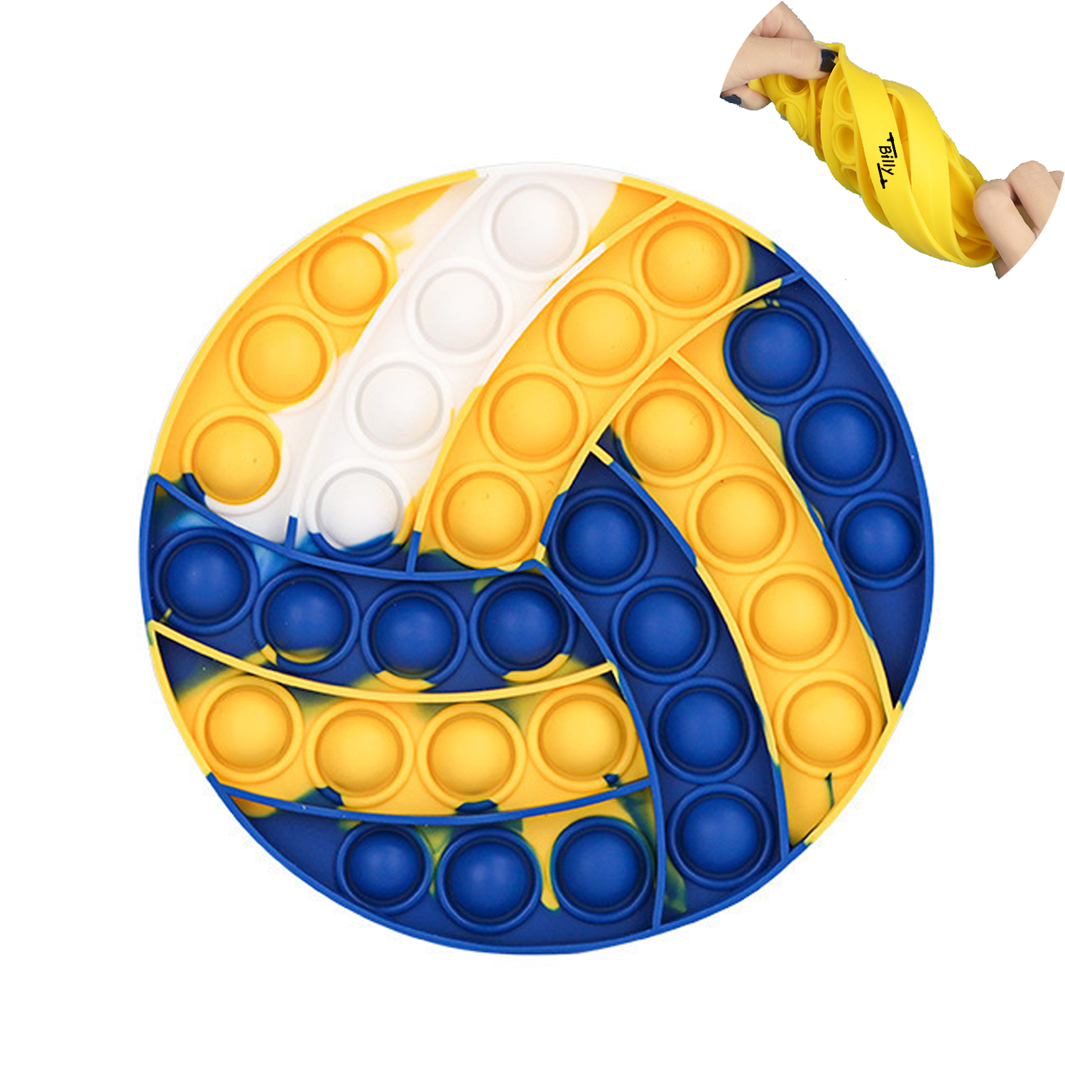Silicone Volleyball Shaped Push Pop Bubble Toy 1
