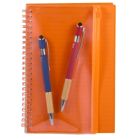 5.5" x 8.5" Spiral Notebook with Clear Pocket 90