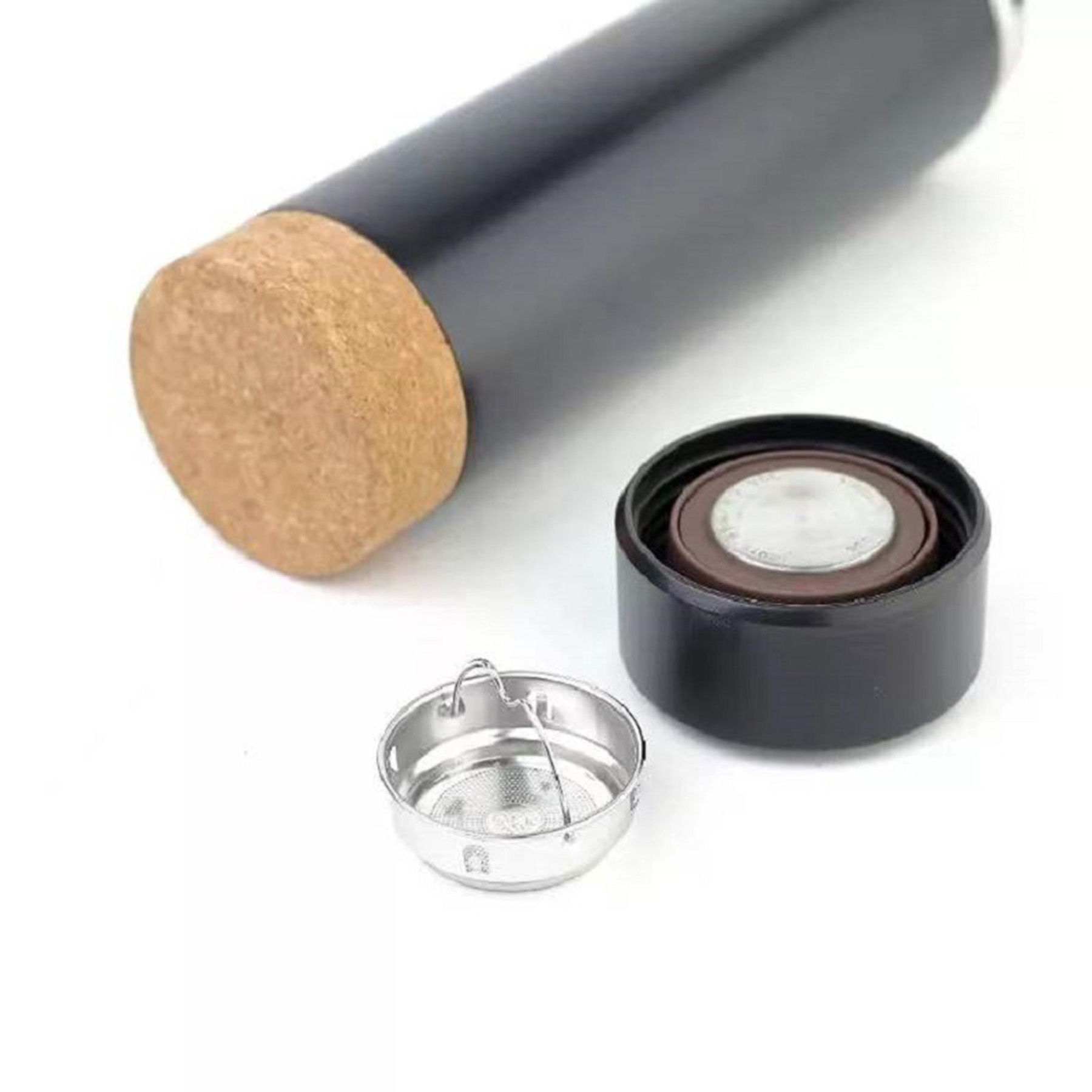 17Oz Stainless Steel Vacuum Insulated Bottle Cork Bottom 4