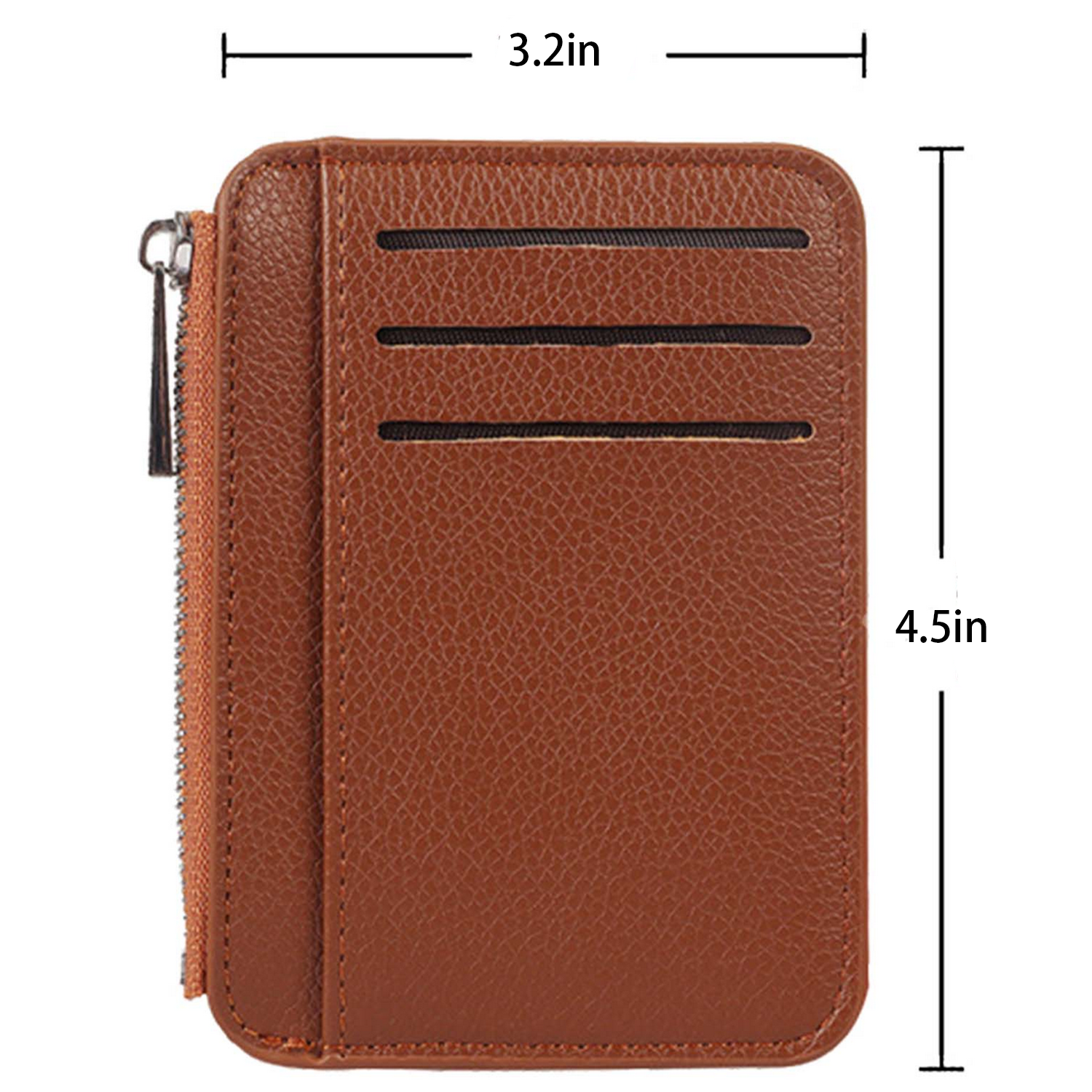Lychee Pattern Zipper Card Wallet 9