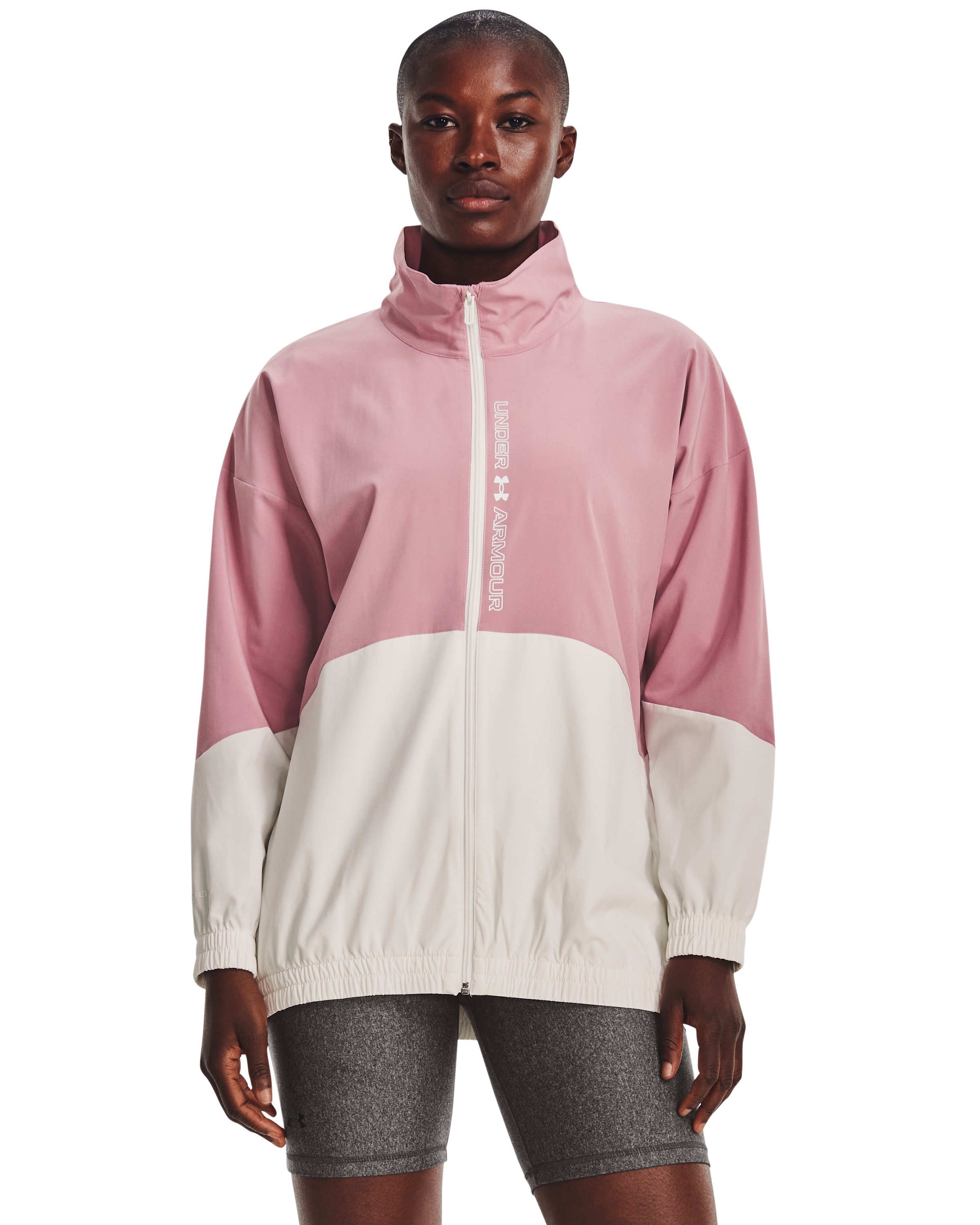 UA Woven Women's Oversized Full-Zip Jacket 14