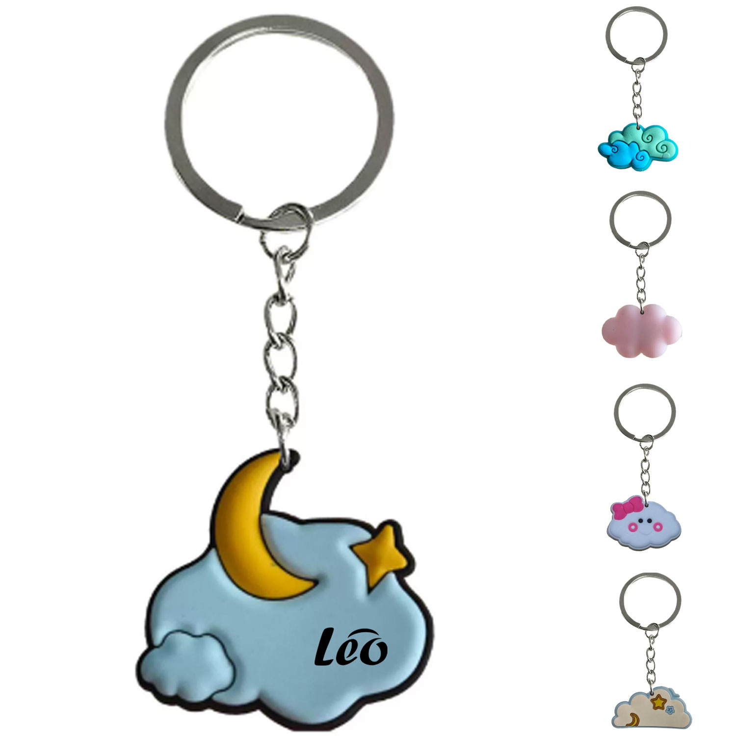 Custom PVC Soft Rubber Cloud Keychain