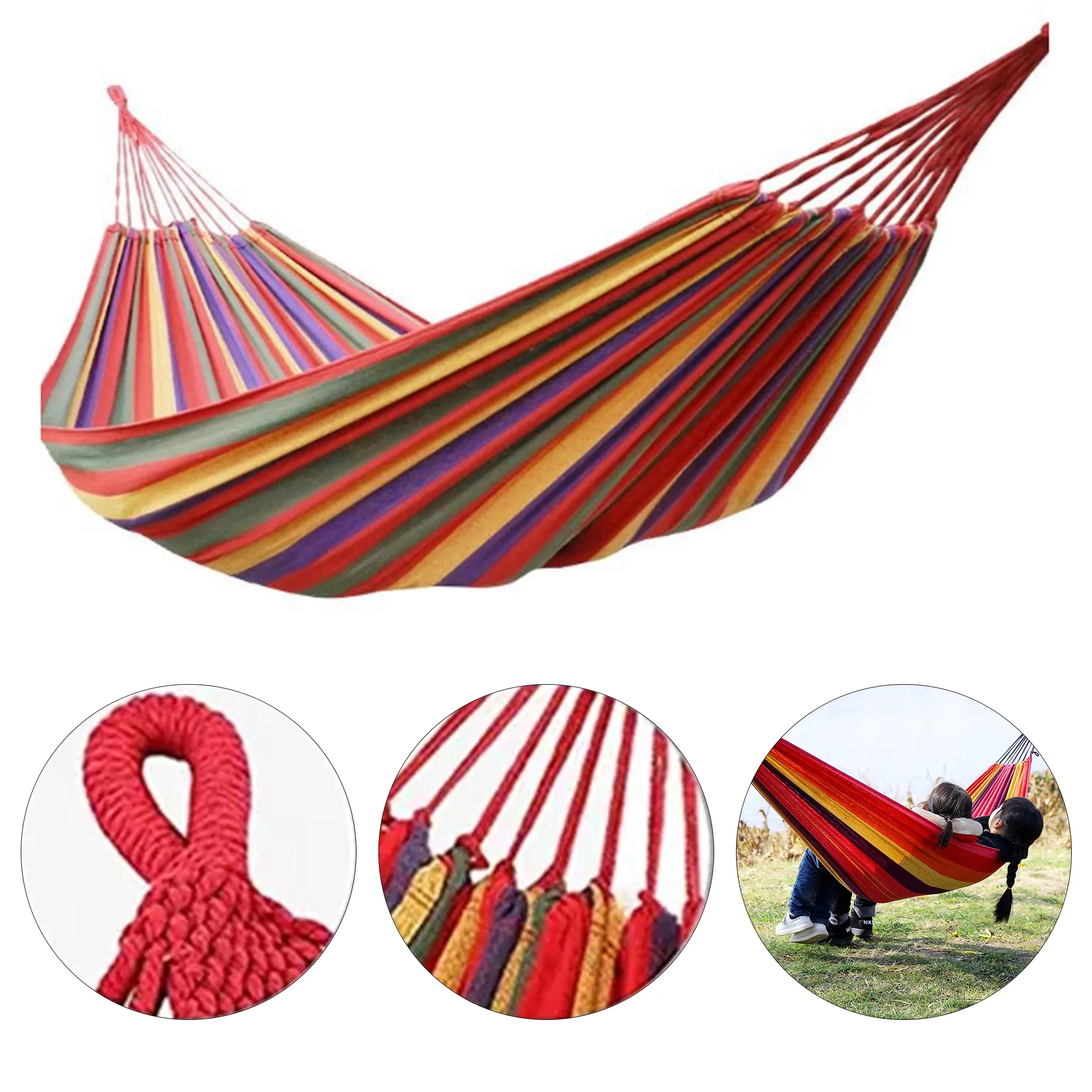 Canvas Camping Striped Hammock 4