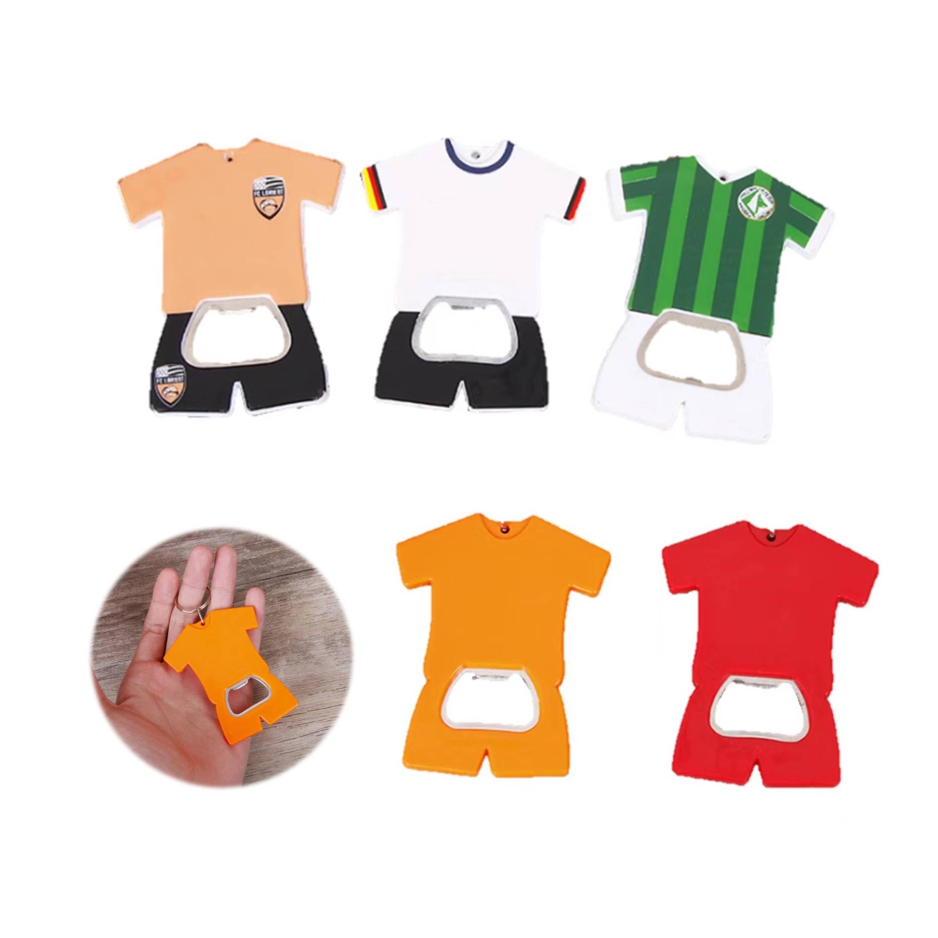 Soccer Jersey Shape Bottle Opener Key Chain 2