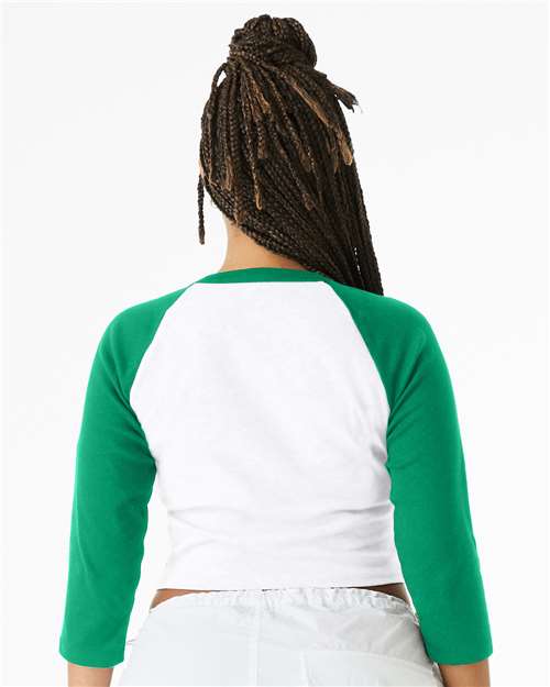 Women's Micro Rib Three-Quarter Raglan Sleeve Baby Tee - 1200 19