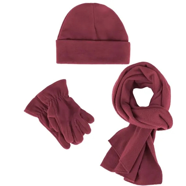 Fleece Kids Hat, Scarf and Gloves Set - 3 Pieces 4