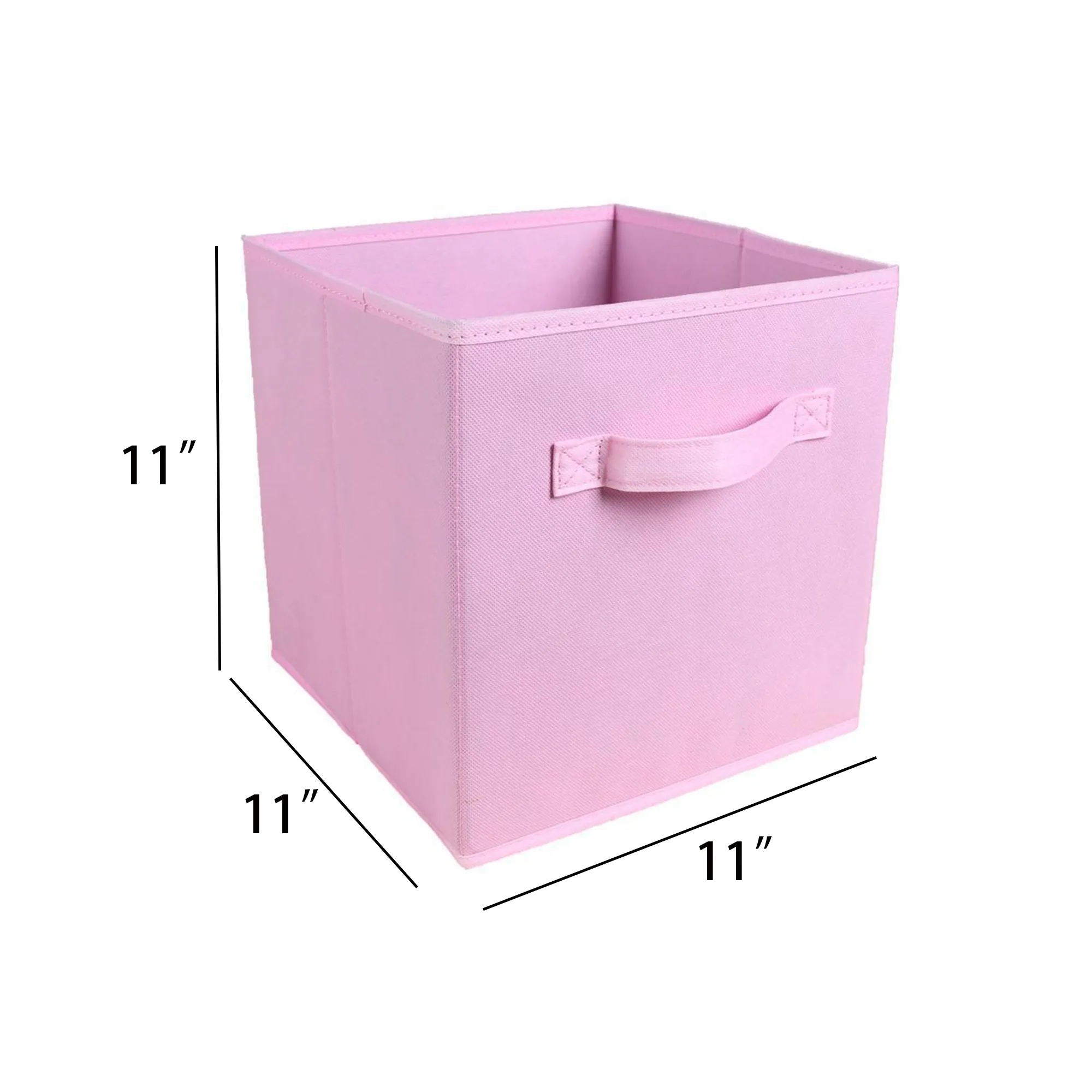 MOQ50 11" Square Non-Woven Folding Storage Box With Handle 13