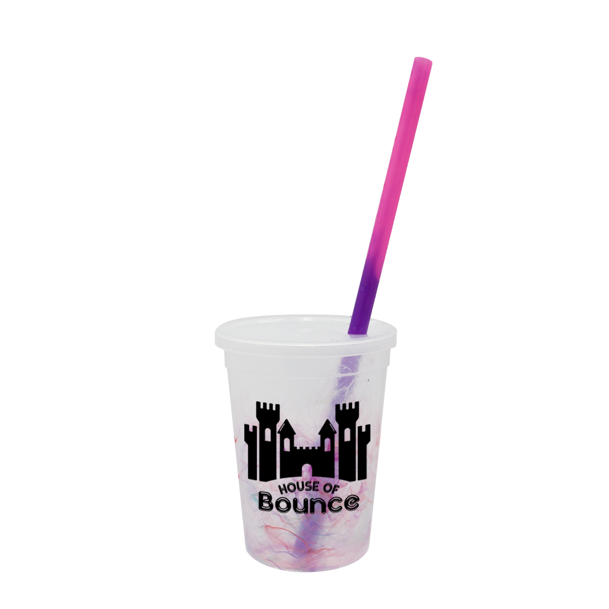 Mood 12 oz. Rainbow Confetti Cup/Straw/Lid Set 5